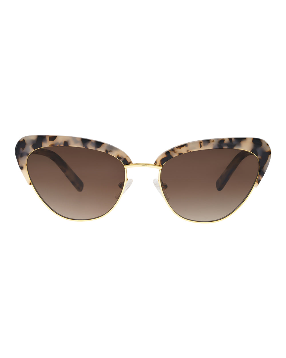 Peggy Beige Tort Brown Gradient Polarised Sunglasses Bask Eyewear