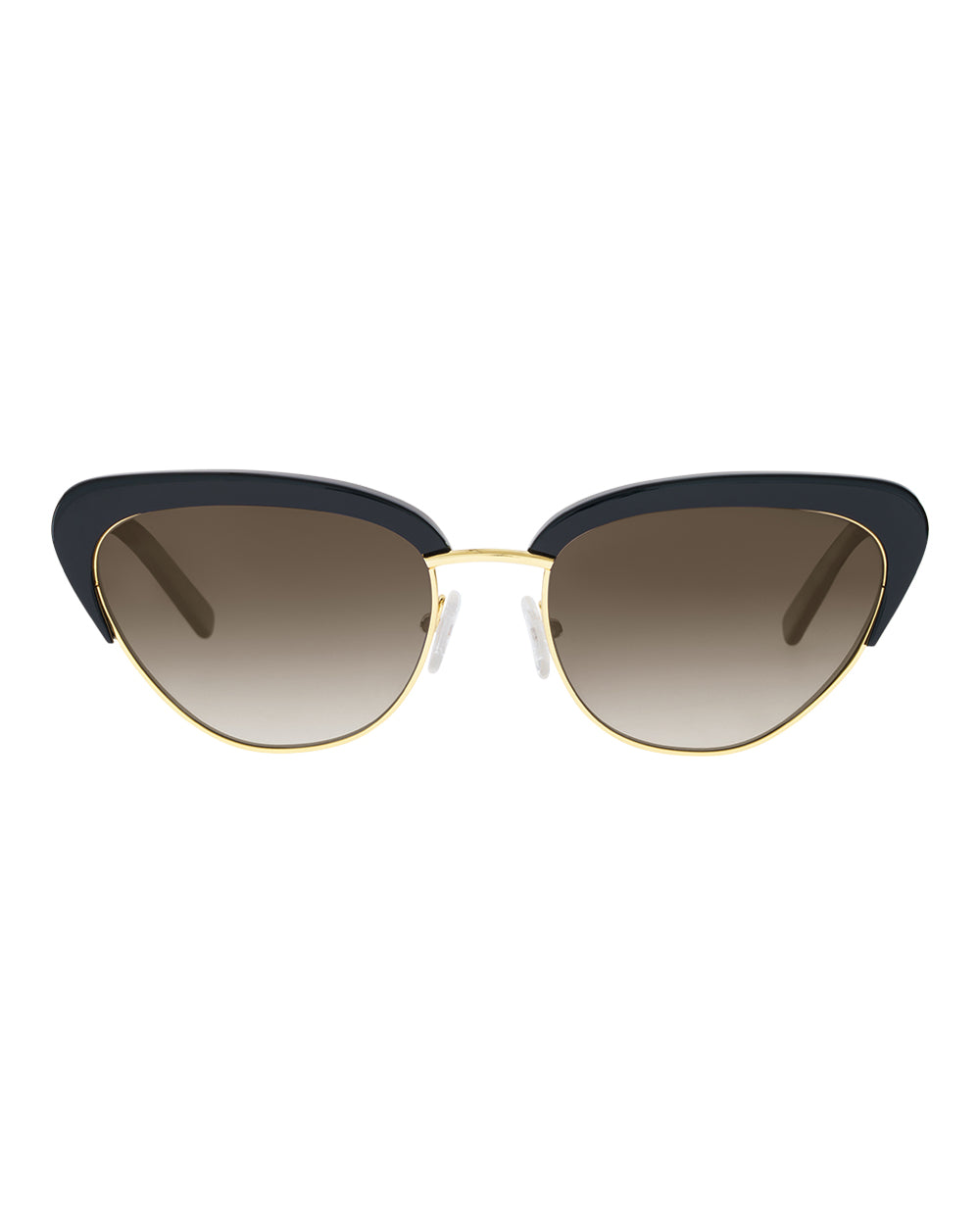 Peggy Shiny Black Grey Gradient Polarised Sunglasses Bask Eyewear