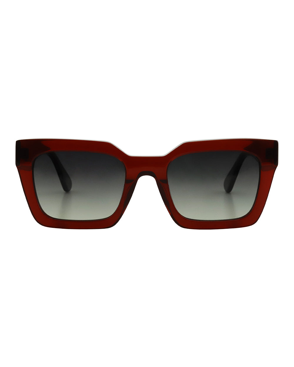 Sol Crystal Red Grey Gradient Polarised Sunglasses Bask Eyewear