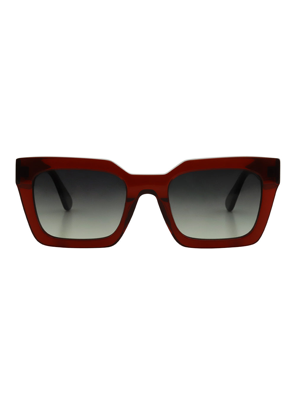 Sol Crystal Red Grey Gradient Polarised Sunglasses Bask Eyewear