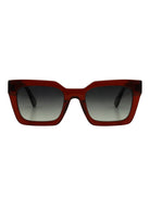 Sol Crystal Red Grey Gradient Polarised Sunglasses Bask Eyewear