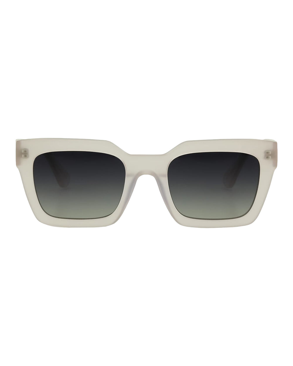 Sol Milky White Grey Gradient Polarised Sunglasses Bask Eyewear