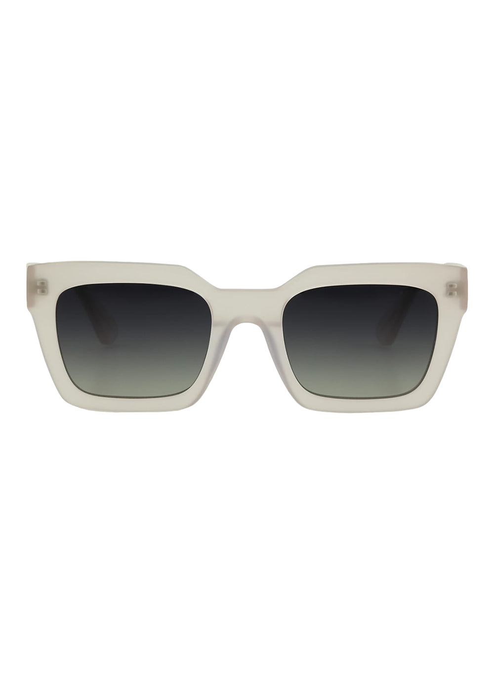 Sol Milky White Grey Gradient Polarised Sunglasses Bask Eyewear