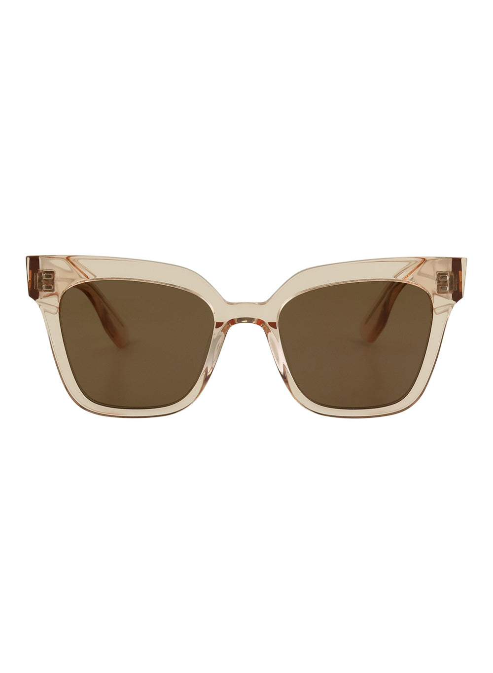 Bella Crystal Rose Brown Polarised Sunglasses Bask Eyewear