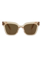 Bella Crystal Rose Brown Polarised Sunglasses Bask Eyewear