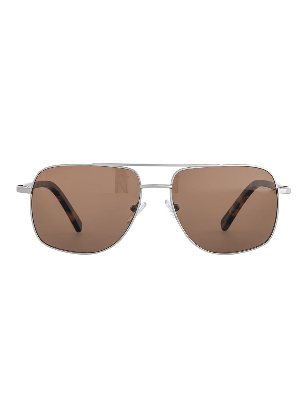 Ryse Silver and Matte Tort Brown Polarised Sunglasses Bask Eyewear