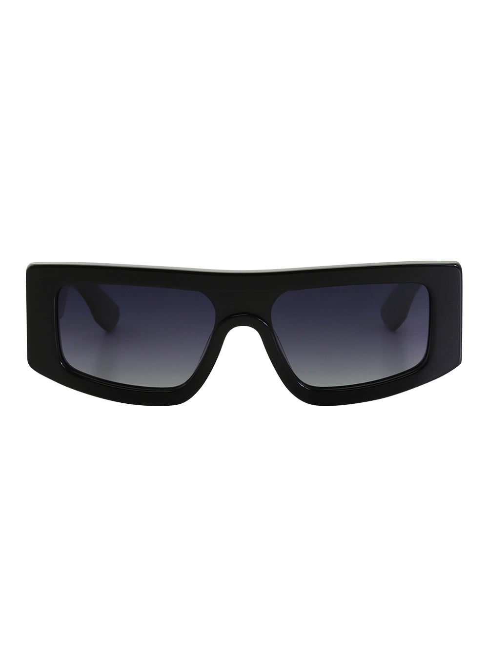 Veil Shiny Black Grey Gradient Polarised Sunglasses Bask Eyewear