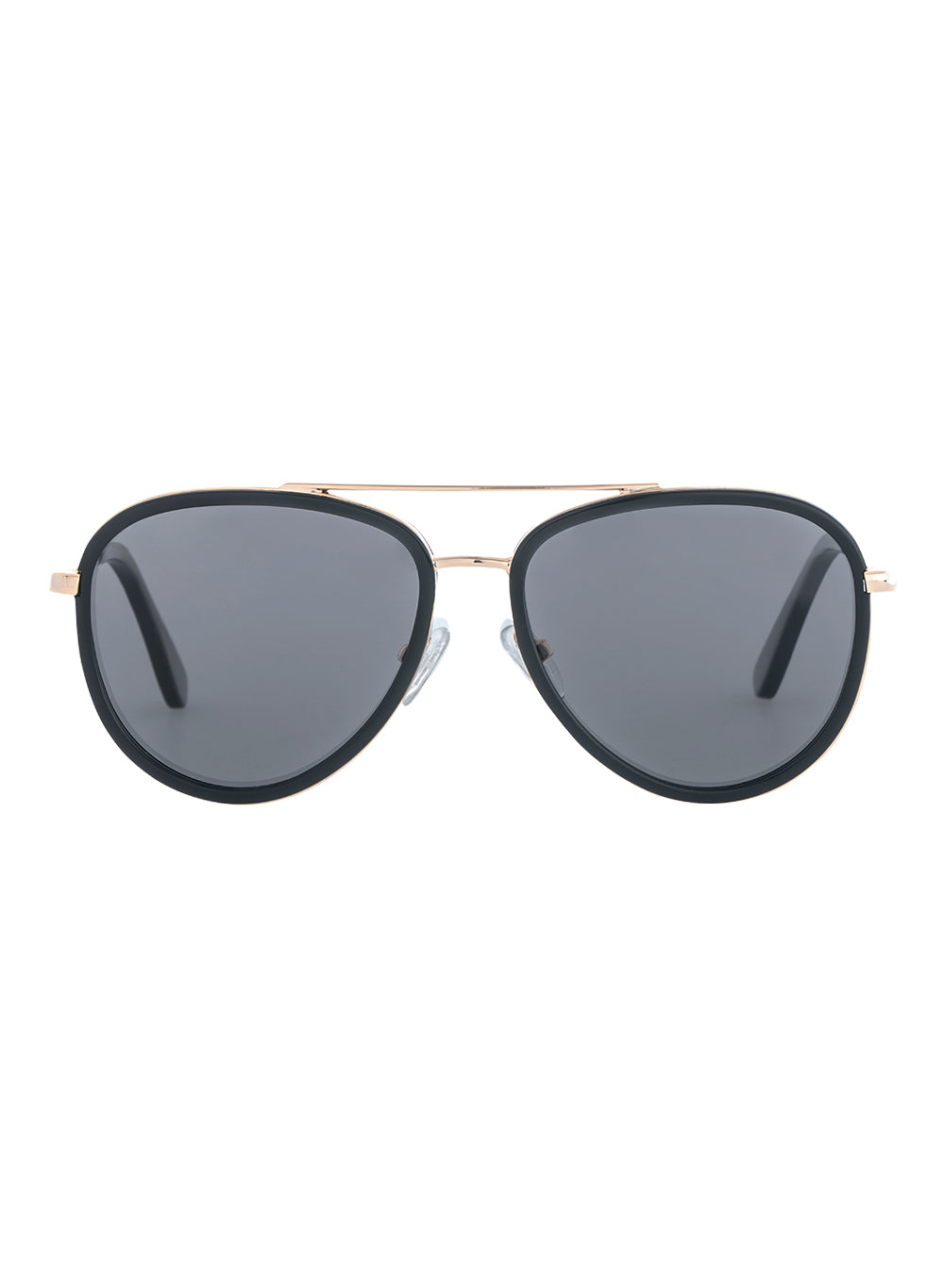 Palm Shiny Black Grey Polarised Sunglasses Bask Eyewear