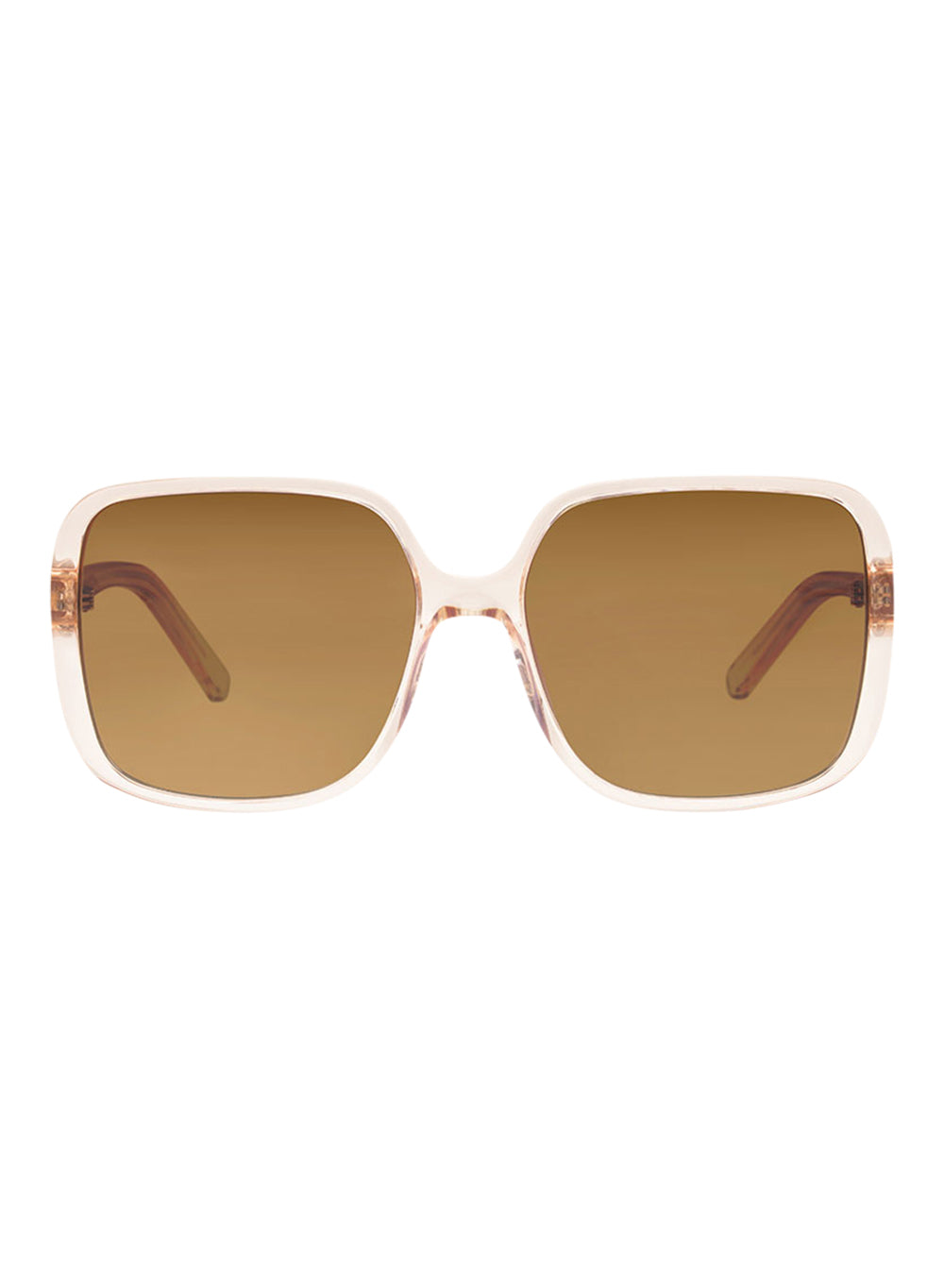 Everly Crystal Rose Brown Gradient Polarised Sunglasses Bask Eyewear